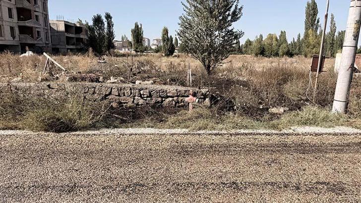 Evinin önündeki ot yangınında yaşamını yitirdi