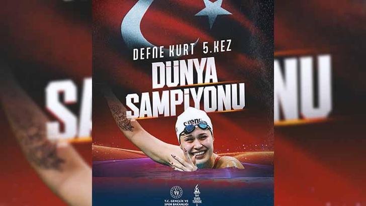 Milli para yüzücü Defne Kurt’tan 5’inci dünya şampiyonluğu