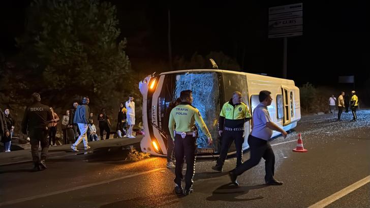 Muğla’da yolcu otobüsü devrildi: 5 yaralı