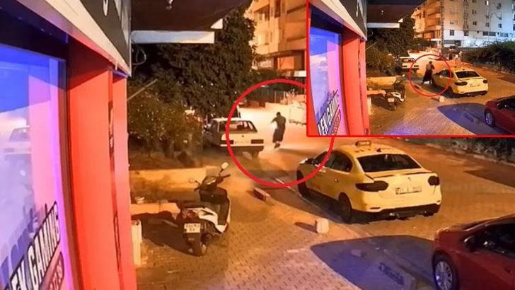 İş yerine ateş açıp patenle kayarak kaçtı