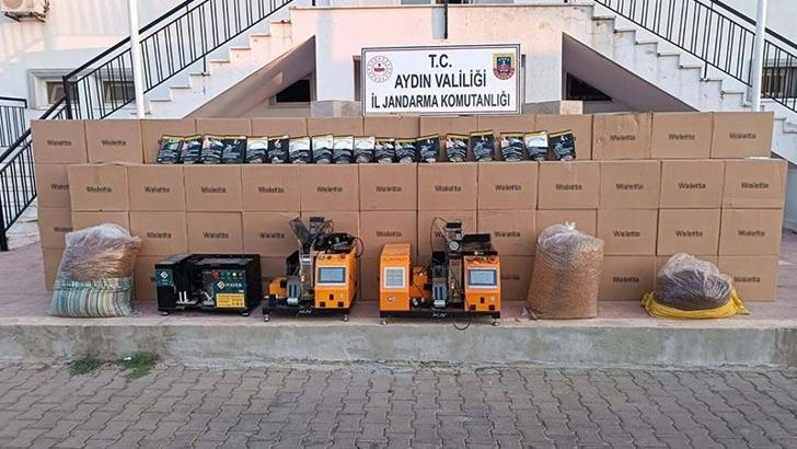 Aydın'da 1,2 milyon TL'lik kaçak tütün ve makaron ele geçirildi