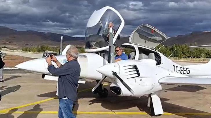 Nuri Demirağ'ın doğduğu ilçeye 84 yıl sonra ilk uçak indi