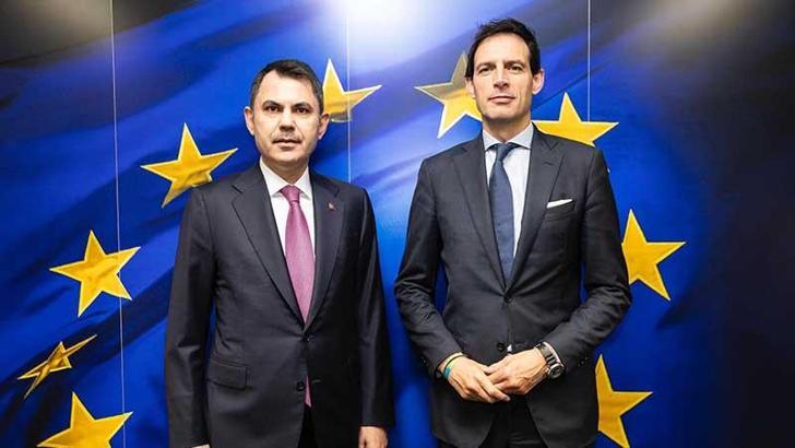 Bakan Kurum, Brüksel’de AB İklim Eylem Komiseri Hoekstra ile görüştü