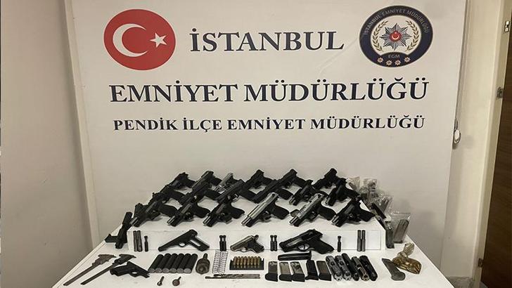 Pendik'te kaçak silah atölyesine operasyon; 2 gözaltı