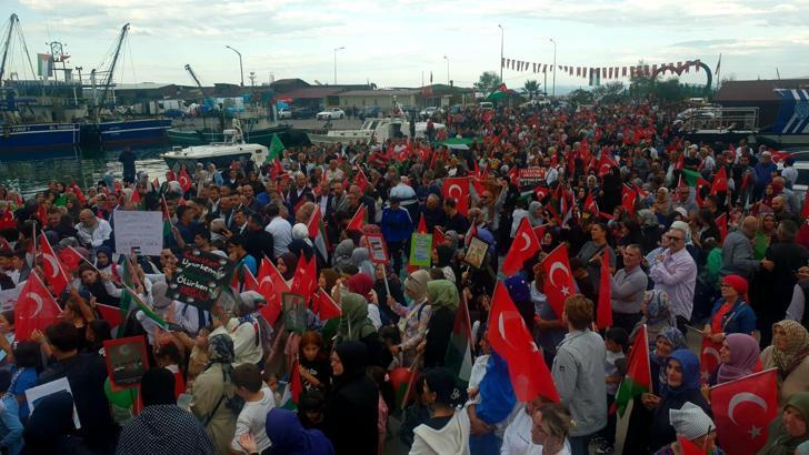 Gazze’ye insani yardım ulaştırmak isteyen filoya Akçakoca’dan destek