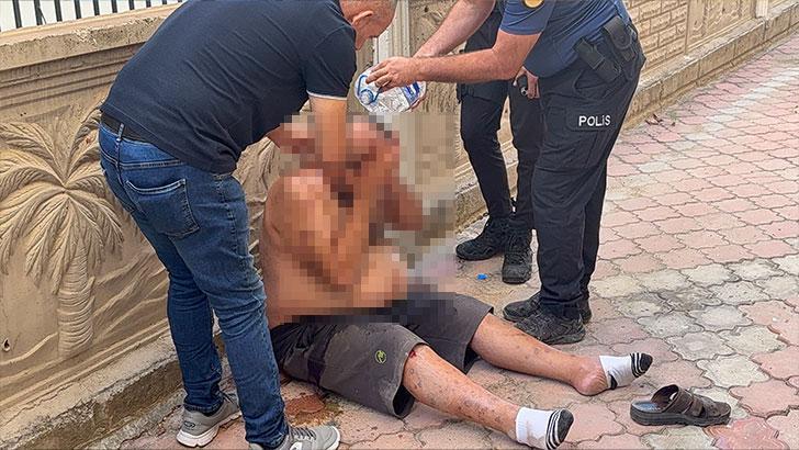 Üzerine tiner döküp, kendini yakmaya çalıştı