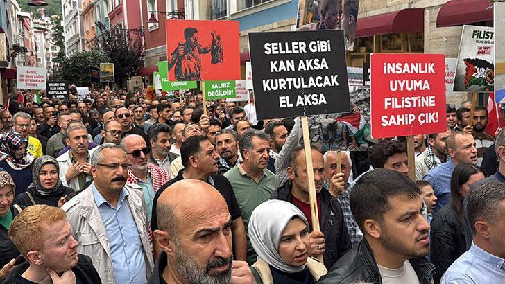 Ordu’da ‘Gazze’ için yürüyüş düzenlendi