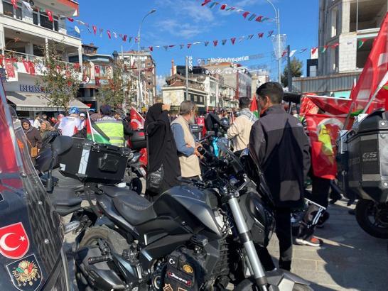 Ümraniye’de ‘Gazze İçin Farkındalık Sürüşü’ gerçekleştirildi