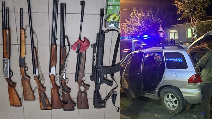 Tekirdağ'da projektörle tavşan avlayan 2 kişi yakalandı