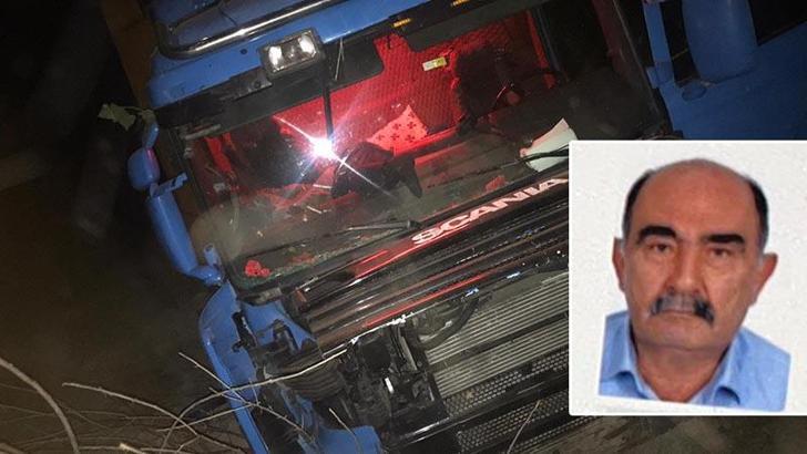 Çeltik tarlasına giren TIR'ın şoförü öldü