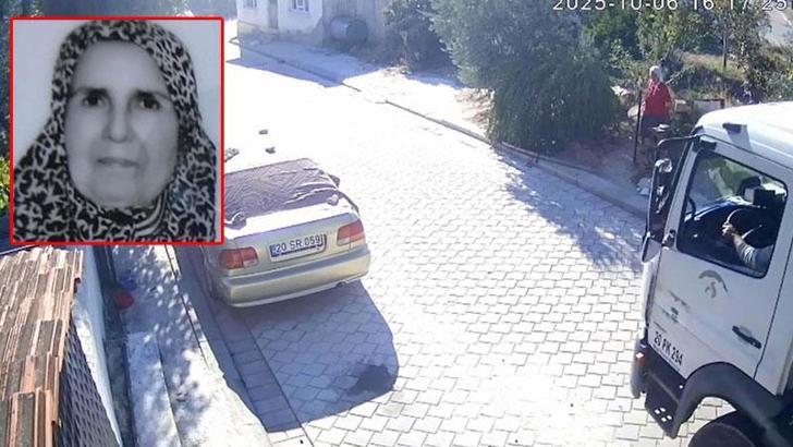 Çöp kamyonunun altında kalan kadın öldü; kaza kamerada