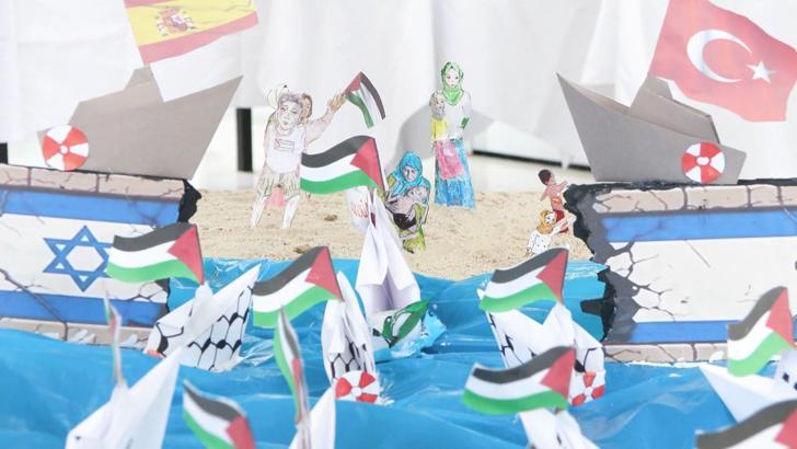 İstanbul - Başakşehir'de öğrenciler 'Gazze'nin Sessiz Çığlığı' nı anlattı