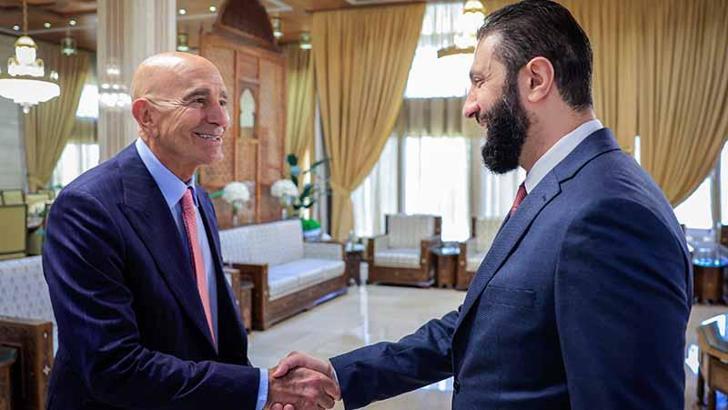 Suriye Cumhurbaşkanı Şara ile ABD temsilcisi Barrack görüştü