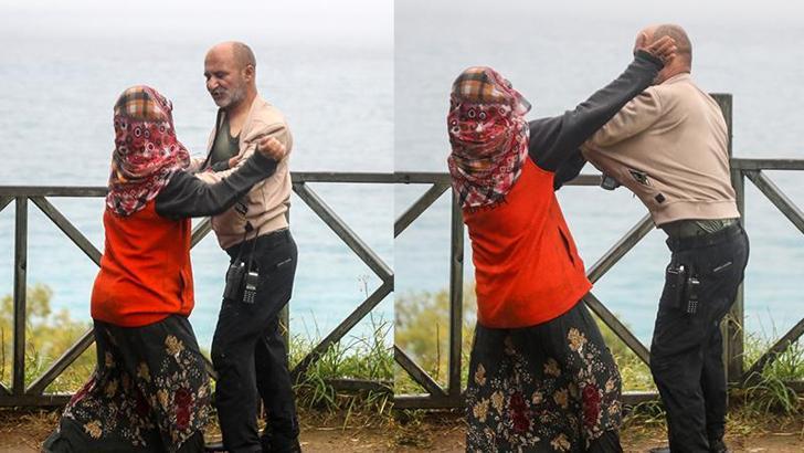 Mahsur kaldığı falezlerden kurtarıldı, gazetecilere saldırdı