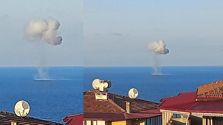 Trabzon açıklarında bulunan insansız deniz aracı, kontrollü olarak imha edildi