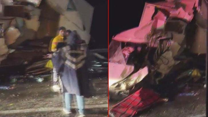 Konya'da kamyonet, TIR ile çarpıştı: 1 ölü, 2 yaralı