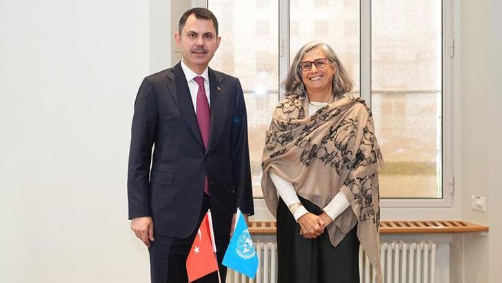 Bakan Kurum, BM Habitat İcra Direktörü Rossbach ile görüştü