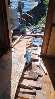 Yiyecek arayan ayılar, 8 köy evine zarar verdi