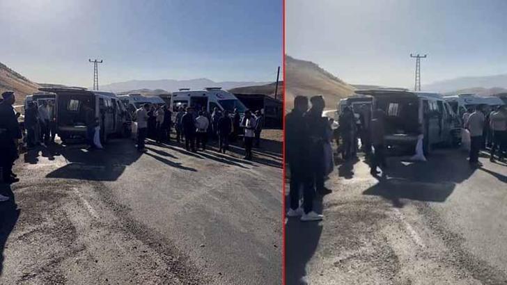 Öğretmenleri taşıyan minibüsle hafif ticari araç çarpıştı: 12 yaralı