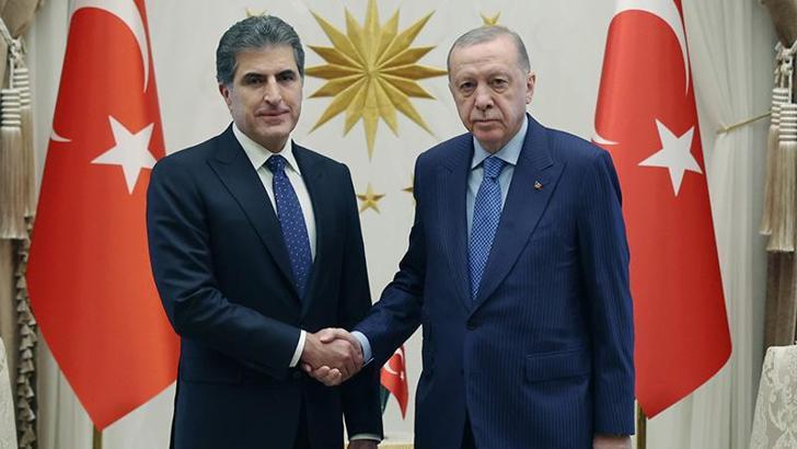Cumhurbaşkanı Erdoğan, IKBY Başkanı Barzani'yi kabul etti
