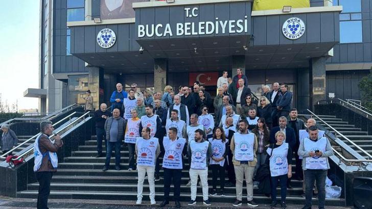 Buca Belediyesi'nde memurlar yeniden eylemde