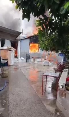 Hatay'da ev yangını