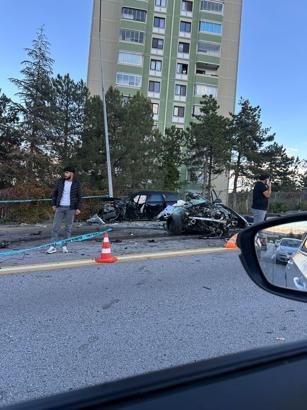 Ankara'da iki otomobil çarpıştı: 1 ölü, 2 yaralı