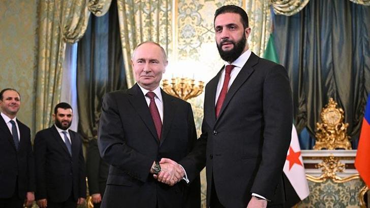 Rusya Devlet Başkanı Putin ile Suriye Cumhurbaşkanı Şara, Moskova’da görüştü