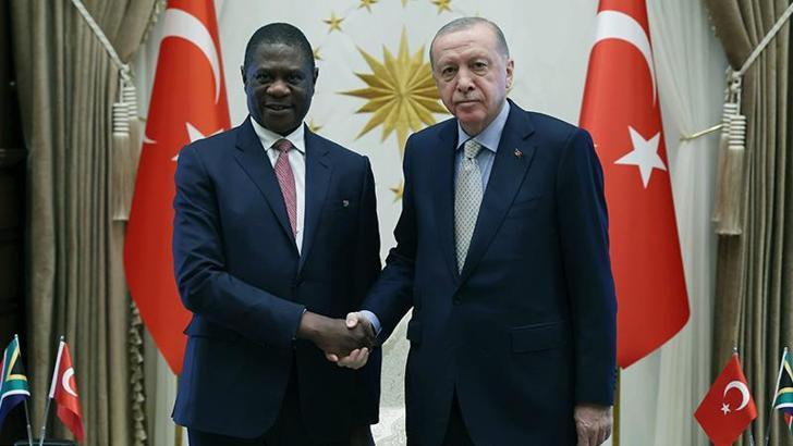 Cumhurbaşkanı Erdoğan, Güney Afrika Cumhurbaşkanı Yardımcısı Mashatile'yi kabul etti