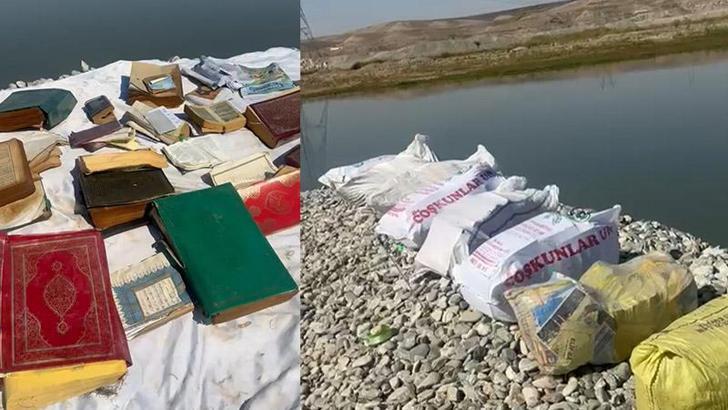 Batman Çayı kıyısında çuvallarda çok sayıda Kur'an-ı Kerim bulundu