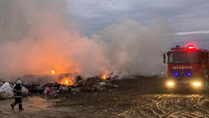 Ordu’da atık toplama merkezinde çıkan yangın söndürüldü