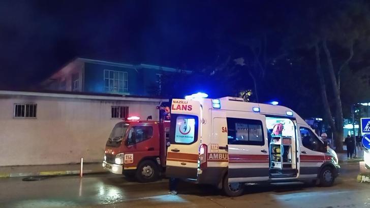 Aydın’da okul kantininde çıkan yangın büyümeden söndürüldü