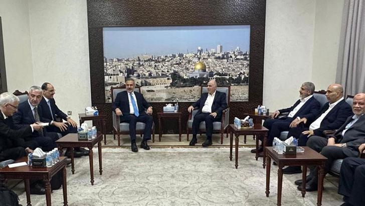 Bakan Fidan ve MİT Başkanı Kalın, Doha'da Hamas yetkilileriyle görüştü