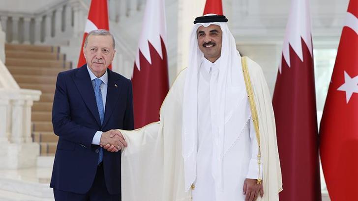 Cumhurbaşkanı Erdoğan, Katar Emiri Al Sani ile görüştü