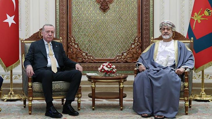 Cumhurbaşkanı Erdoğan, Umman Sultanı Heysem bin Tarık ile görüştü