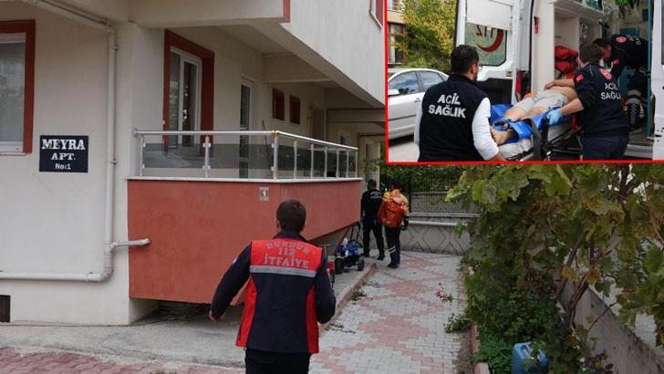 Doğal gaz kokusu olan evde bitkin bulundu