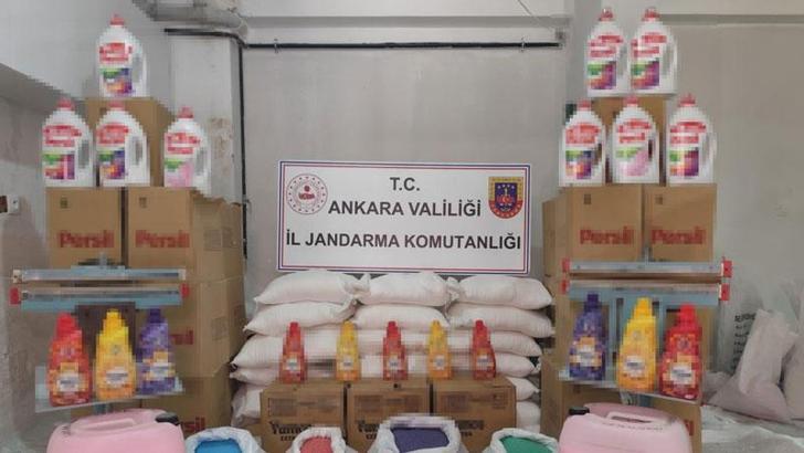 Ankara'da sahte deterjan operasyonu: 2 gözaltı