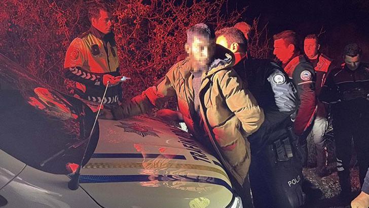 Alkollü sürücü, eşi ve 2 yaşındaki bebeği araçtayken polisten kaçıp, kaza yaptı