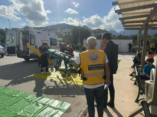 Datça Devlet Hastanesi'nde deprem ve yangın tatbikatı