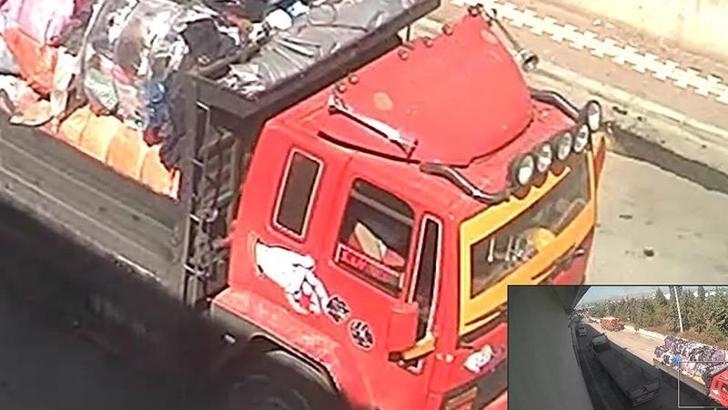 Tonlarca tekstil atığını sahile döken kamyon şoförü ile firma hakkında inceleme