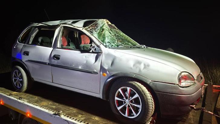 Yoldan çıkan otomobil takla attı: 2 yaralı