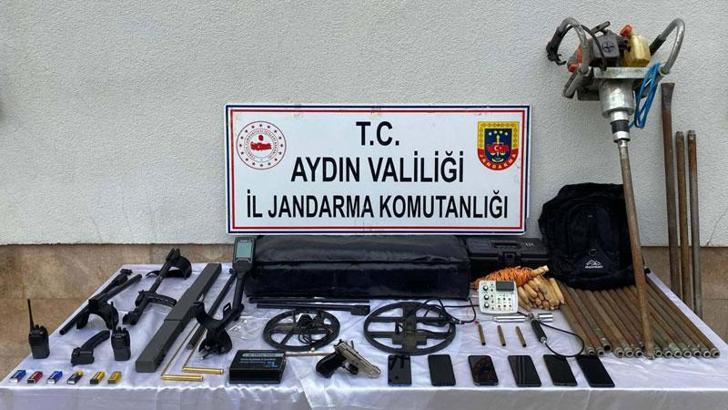 Aydın'da sit alanında kaçak kazıya 6 gözaltı