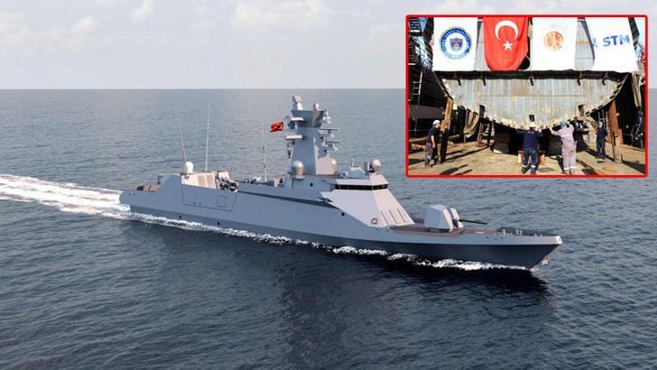 Milli hücumbotun gövdesi kızağa alındı