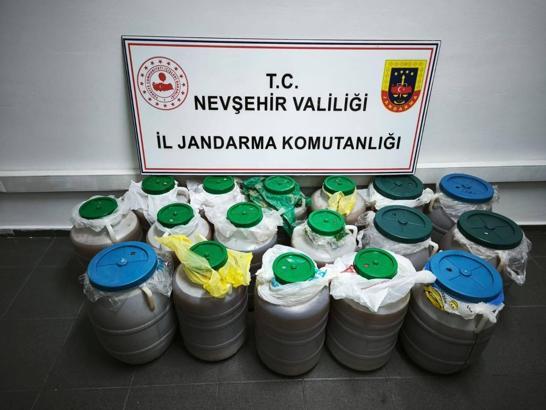 Nevşehir'de 470 litre sahte alkol ele geçirildi