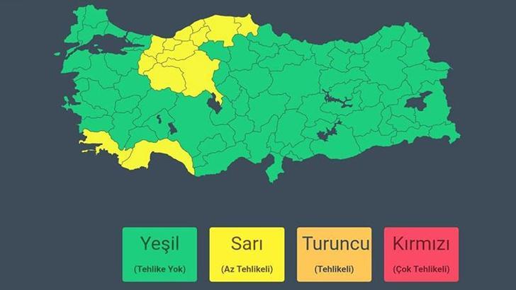 İçişleri Bakanlığı'ndan 17 il için 'kuvvetli sağanak' uyarısı