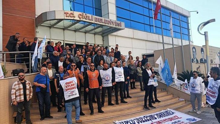 Çiğli Belediyesi'nde memurlar eylemde