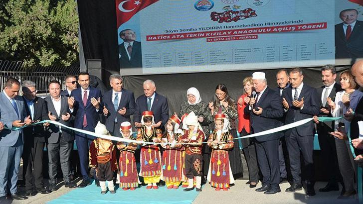 Binali Yıldırım, Mersin'de anaokulu açılışına katıldı