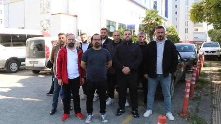 Samsun'da özel hastane çalışanlarından 'maaş' eylemi