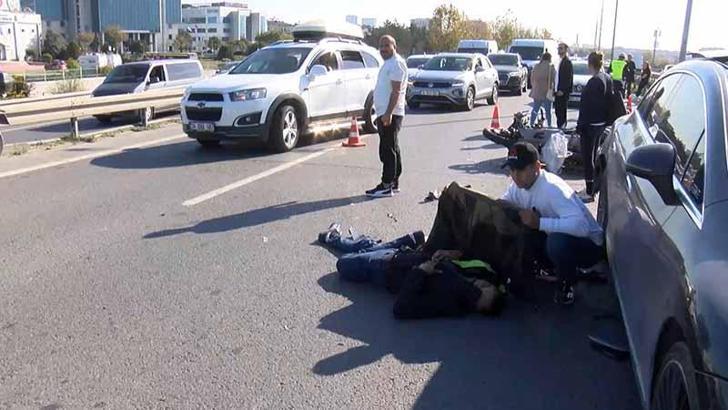 Eyüpsultan'da otomobile çarparak yaralanan motosiklet sürücüsü için seferber oldular