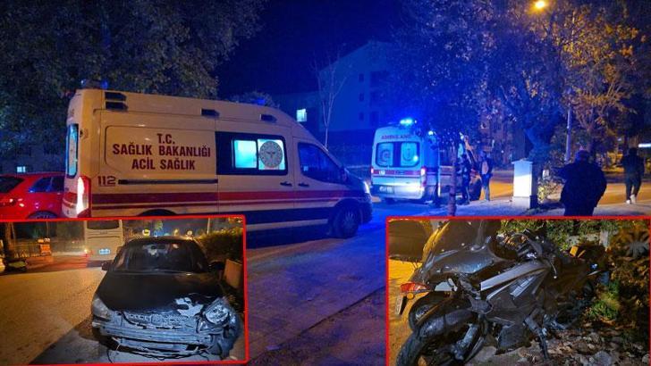 Bursa'da motosiklet ile otomobil çarpıştı: 2 yaralı